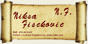 Nikša Fišeković vizit kartica